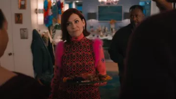Trina Turk Jaya Graphic Jersey Top worn by Elsbeth Tascioni (Carrie Preston) as seen in Elsbeth (S02E12)