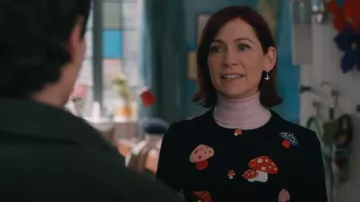 Kate Spade Social Butterfly Huggie Earrings worn by Elsbeth Tascioni (Carrie Preston) as seen in Elsbeth (S02E12)