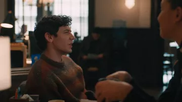 YMC Striped Crewneck Sweater worn by Teddy Tascioni (Ben Levi Ross) as seen in Elsbeth (S02E12)