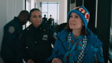 Sombrero Women Knitted Beanies Cap Flower Knitting Bucket Hat worn by Elsbeth Tascioni (Carrie Preston) as seen in Elsbeth (S02E13)