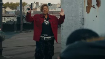 Pantalon cargo en tweed Amiri Black Fleck porté par Robyn McCall (Queen Latifah) comme on le voit dans The Equalizer (S05E10)