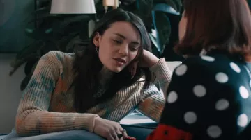 Peggy Li Tiger Ebony Disc Earrings worn by Ashlee (Aubrey Matalon) as seen in Elsbeth (S02E12)