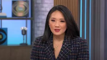 Veronica Beard Rumer Dickey Veste portée par Nancy Chen vue dans CBS Mornings le 10 mars 2025