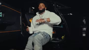 Givenchy White 'Oggetti Di Hubert' Hoodie worn by BossMan Dlow in BossMan Dlow - Sum Out Of Nun (Official Music Video)