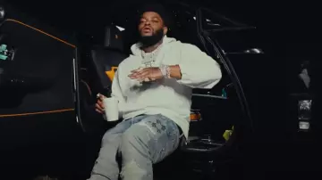 Givenchy White 'Oggetti Di Hubert' Hoodie worn by BossMan Dlow in BossMan Dlow - Sum Out Of Nun (Official Music Video)