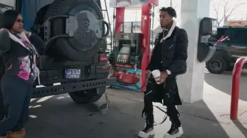 Alexander McQueen Black Eyelet Detail 'Tread Slick' Sneaker Boots worn by YoungBoy Never Broke Again in YoungBoy Never Broke Again - 5 Night [Official Video]