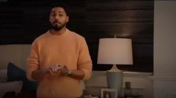 Gant Bouclé Knit Crew Neck Sweater worn by Jordan Baker (Michael Evans Behling) as seen in All American (S07E06)