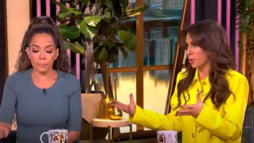 Cinq a Sept Amanda Crop Jacket worn by Alyssa Farah as seen in The View on March 11, 2025