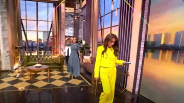 Cinq a Sept Amanda Wide Leg Pants worn by Alyssa Farah as seen in The View on March 11, 2025