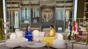 Carolina Herrera Flower Gathered Silk Midi Skirt worn by Tamron Hall as seen in Tamron Hall Show on March 11, 2025