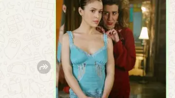 Vintage D&G by Dolce and Gabbana Fall Winter 2003 Lace Corset Bustier Lingerie Tank worn by Phoebe Halliwell (Alyssa Milano) in Charmed (S07E19)