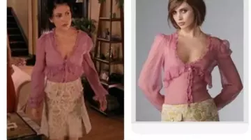 Vintage Dolce & Gabbana Tapestry Weave Skirt with double slit and pocket detail worn by Phoebe Halliwell (Alyssa Milano) in Charmed (S07E01)
