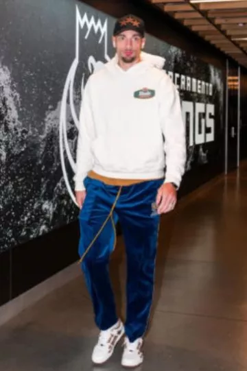 Amiri White & Brown 'Skel-Top' Sneakers worn by Zach LaVine on the Instagram account @sacramentokings