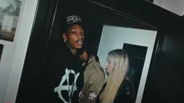 Chrome Hearts Black 'CH Miami' Trucker Hat worn by Wiz Khalifa in Wiz Khalifa, Ty Dolla $ign - Billionaires [Official Music Video]