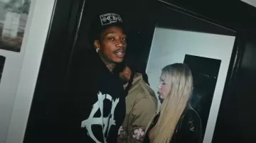 Vetements Black & White Anarchy Hoodie worn by Wiz Khalifa in Wiz Khalifa, Ty Dolla $ign - Billionaires [Official Music Video]