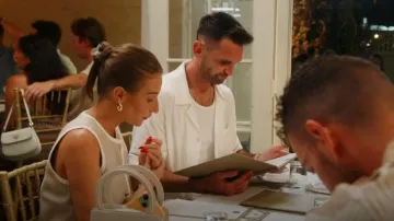 Jenny Bird Tome Small Hoops worn by Amanda Batula as seen in Summer House (S09E05)