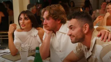 Jacquemus La Mini Robe Bocciolo Silk-Blend Minidres worn by Paige DeSorbo as seen in Summer House (S09E05)