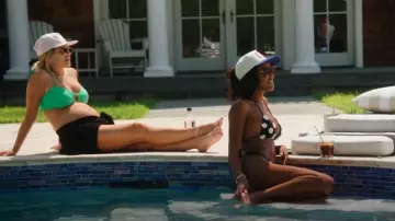 Guess Women's O-Ring Bandeau Bikini Green worn by Lindsay Hubbard as seen in Summer House (S09E05)