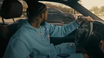 Chrome Hearts Matty Boy Blue 'Brand New' Hoodie worn by Key Glock in Kenny Muney - Paper Route (Official Video) (feat. Key Glock)