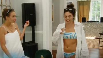 Pucci Printed Bikini Top worn by Paige DeSorbo as seen in Summer House (S09E05)