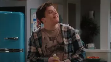 Old Navy Hooded Flannel Shirt worn by Carter (Maxwell Simkins) as seen in Shifting Gears (S01E09)