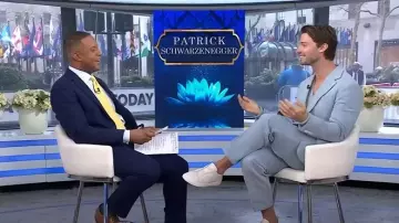 Zegna Deerskin Triple Stitch Sneakers worn by Patrick Schwarzenegger as seen in Today on March 13, 2025