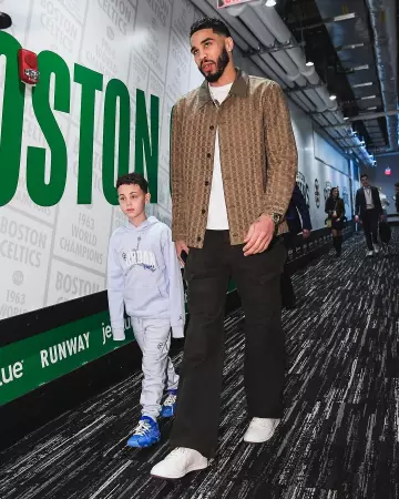 Jordan Jordan 1 Retro Low 85 OG 'Summit White Wings' worn by Jayson Tatum on the Instagram account @celtics