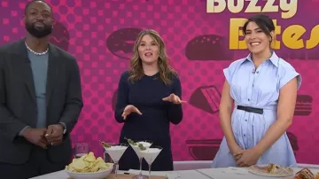 Anthropologie Robe chemise ceinturée à manches courtes portée par Katie Stilo comme on le voit dans Today le 14 mars 2025