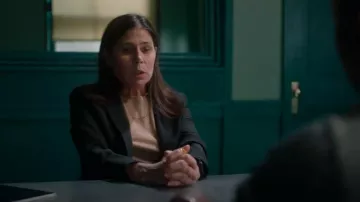 Alexander McQueen Crepe blazer worn by Lt. Jessica Brady (Maura Tierney) as seen in Law & Order (S24E10)