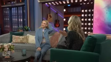 Versace Wool DV Pants worn by Amanda Seyfried as seen in The Kelly Clarkson Show on March 14, 2025