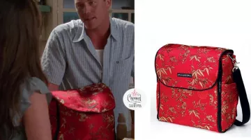 Petunia Pickle Bottom Red Satin Chinoiserie Diaper Bag of Piper Halliwell (Holly Marie Combs) in Charmed (S06E06)