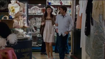 Derek Lam Mini robe en soie et cuir portée par Barbara - Antiques Date (Annalaina Marks) en Made of Honor