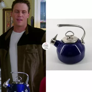 Chantal 1.8qt Colbalt Blue Enamel whistling kettle as seen on Charmed