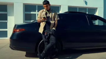 Dickies Beige Short Sleeve Work Shirt worn by DeeBaby in DeeBaby - Ting Ting ( Official Music Video )