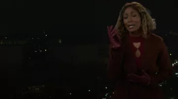 INC International Concepts Pull en chenille côtelé porté par Dana 'Leslie' Thomas (Trisha Mann) comme on le voit dans Beyond the Gates (S01E11)