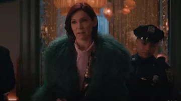 Vogrtcc Wool Cashmere Coat Sheep Fur Collar Double Faced Coat With Belt worn by Elsbeth Tascioni (Carrie Preston) as seen in Elsbeth (S02E15)