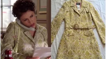 Dolce & Gabbana D&G 2000s vintage jacquard coat used by Phoebe Halliwell (Alyssa Milano) in Charmed (S07E01)