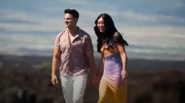 Allsaints Yukka Chemise décontractée en coton mélangé brodé portée par Lino Troisi comme on le voit dans L’île de la Tentation (S06E01)