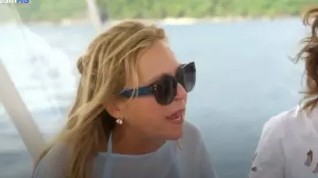 Lunettes de soleil Christian Dior Blue Butterfly portées par Sutton Stracke comme on le voit dans The Real Housewives of Beverly Hills (S14E16)