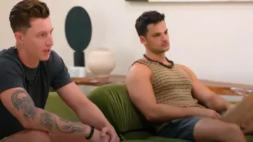 Débardeur Zara Jacquard porté par Lino Troisi vu dans L’île de la Tentation (S06E02)