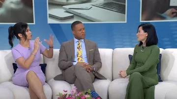 Victoria Beckham Wool-Blend Crêpe Midi Dress worn by Laura Jarrett as seen in Today on March 18, 2025