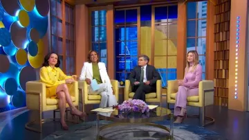 Christian Louboutin Hot Chick Pointed Toe Slingback Pump worn by Ellen Pompeo as seen in Good Morning America on March 17, 2025