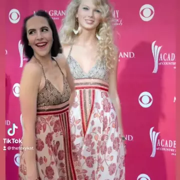 BCBGmaxazria vintage handkerchief hem printed midi dress worn by (Taylor Swift) 2006