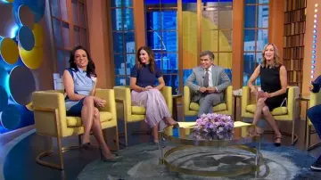 Donna Karan Colorblocked Sheath Dress worn by Linsey Davis as seen in Good Morning America on March 20, 2025
