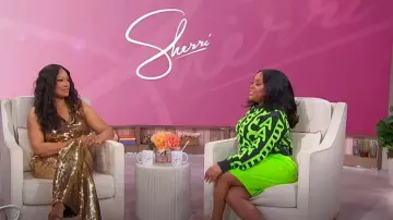 Nadine Merabi Tianna Sequin Halter Flare Jumpsuit worn by Garcelle Beauvais as seen in Sherri on  March 17, 2025