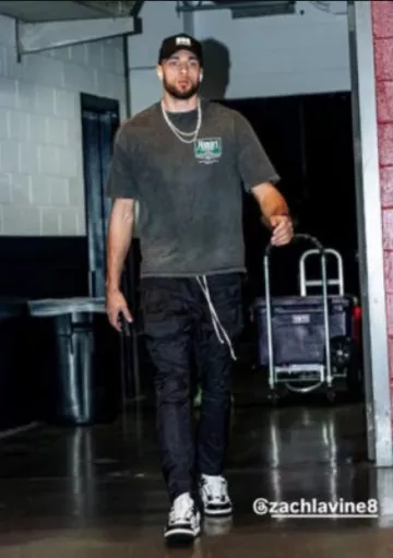 Nahmias Black Flag Logo Trucker Hat worn by Zach LaVine on the Instagram account @sacramentokings