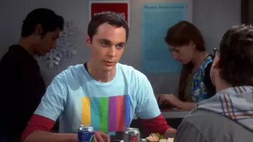 TSMPTE Color Bars Test Pattern T-Shirt worn by Sheldon Cooper (Jim Parsons) in The Big Bang Theory (S02E11)