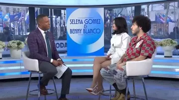 Robe chemise corset Schiaparelli portée par Selena Gomez comme on le voit dans Today le 21 mars 2025