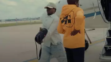 Chemise Amiri en cristal floral rayé vert clair portée par Kodak Black en Kodak Black - All Of Us [Official Music Video]