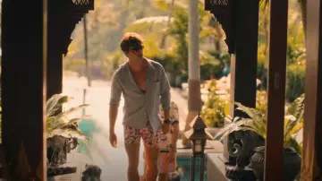 Bright Swimshorts worn by Saxon Ratliff (Patrick Schwarzenegger) as seen in The White Lotus (S03E06)